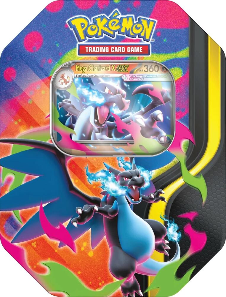 Pokemon Mega Charizard Tin (Promo card may vary)