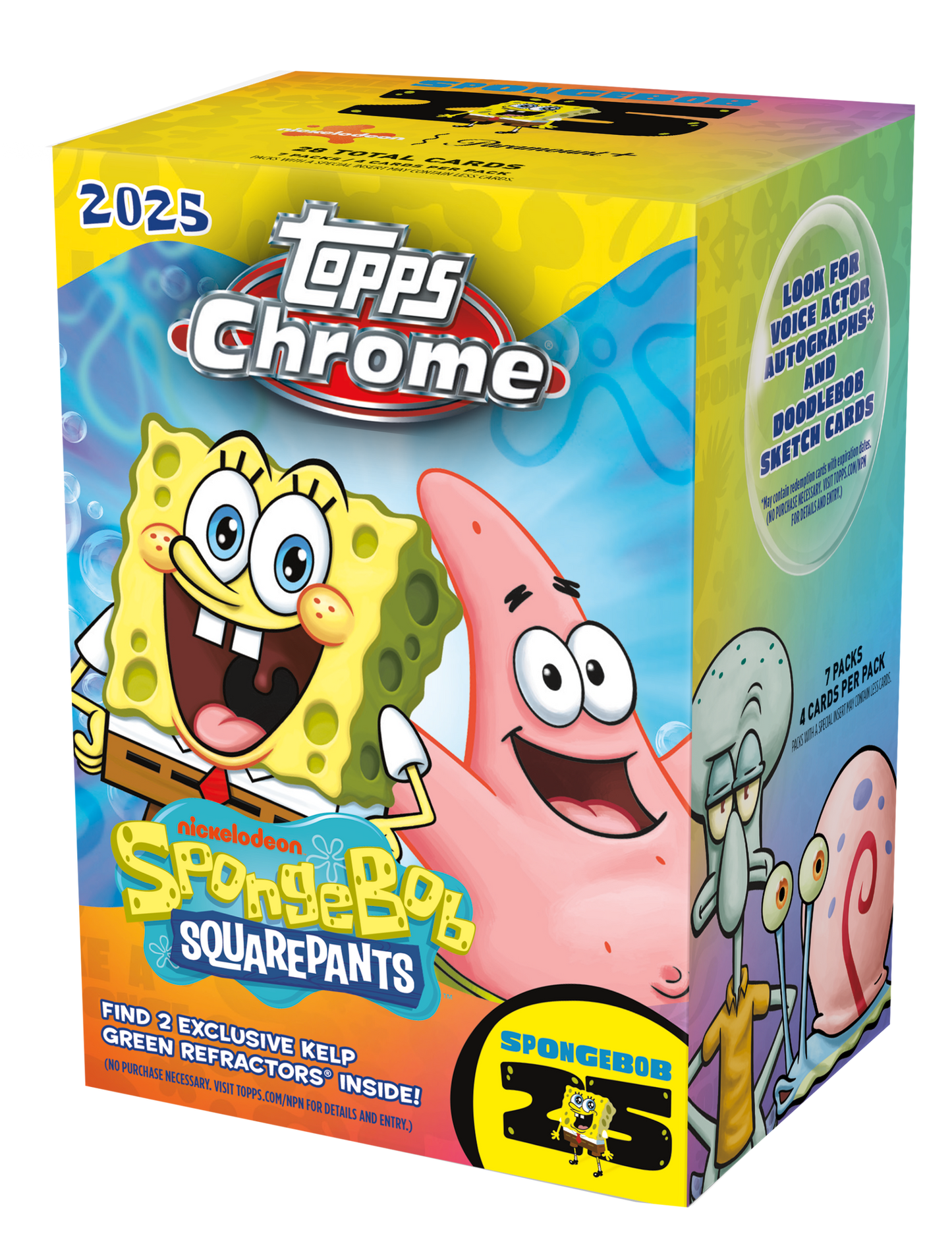 2025 Topps Chrome Spongebob 25th Anniversary Blaster Box