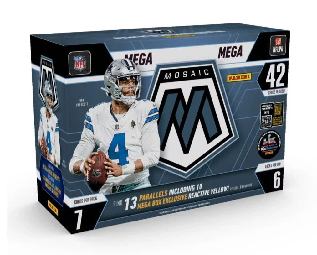 2025 Panini Mosaic Football NFL Trading Cards Mega Box