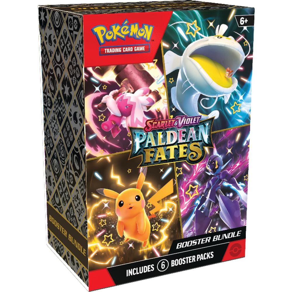 Pokemon Game SV: Paldean Fates Booster Bundle (6 Packs)