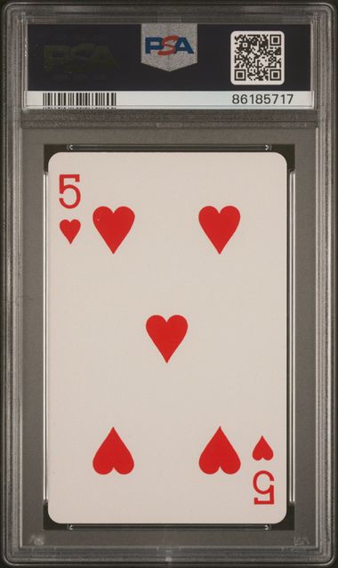 1978 SPORTS DECK DIVISION MICKEY MANTLE MICKEY MANTLE 5 OF HEARTS PSA 10