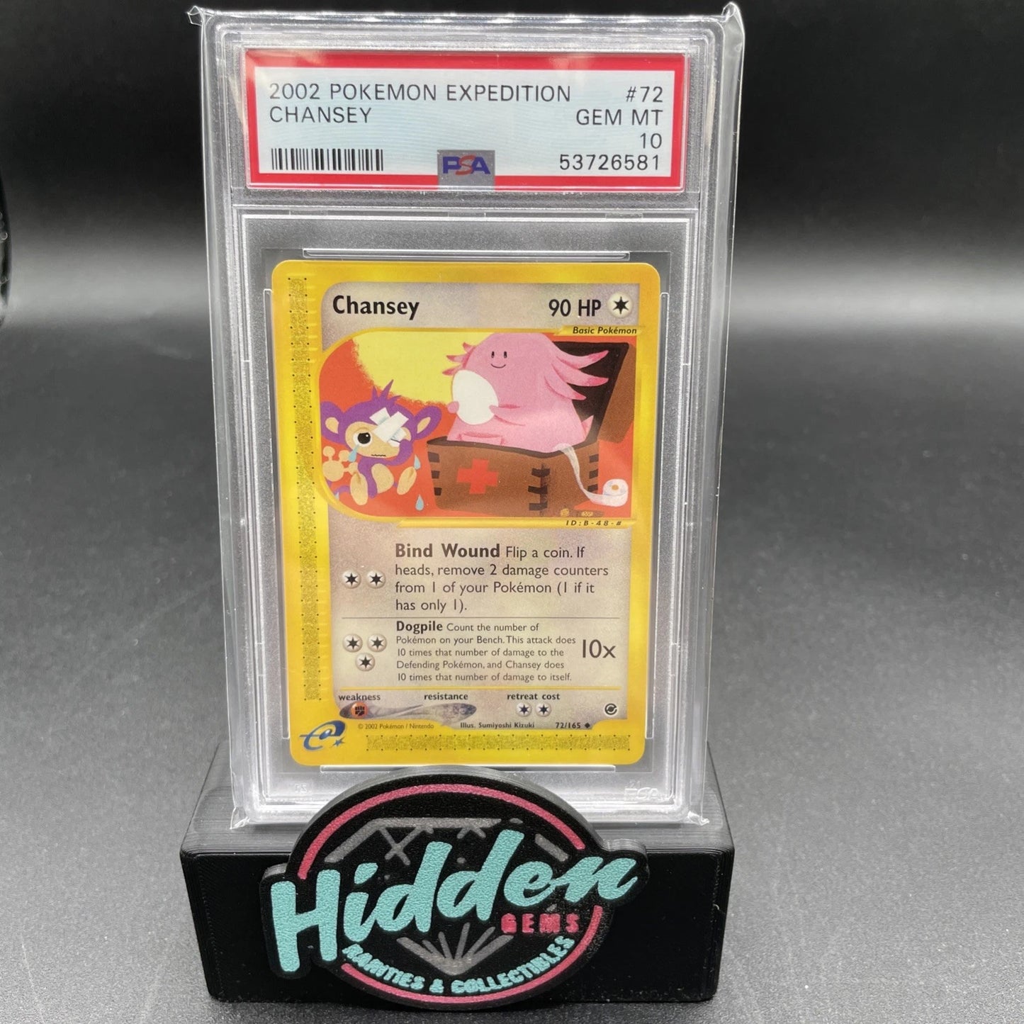 2002 POKEMON EXPEDITION #72 CHANSEY PSA 10