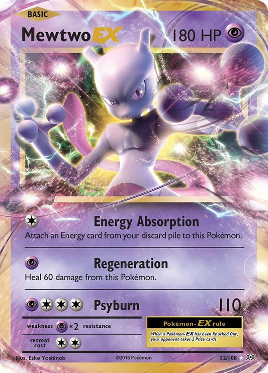 2016 POKEMON XY EVOLUTIONS #52 MEWTWO EX EVOLUTIONS PSA 9