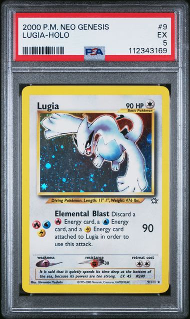 2000 POKEMON NEO GENESIS 9 LUGIA-HOLO PSA 5