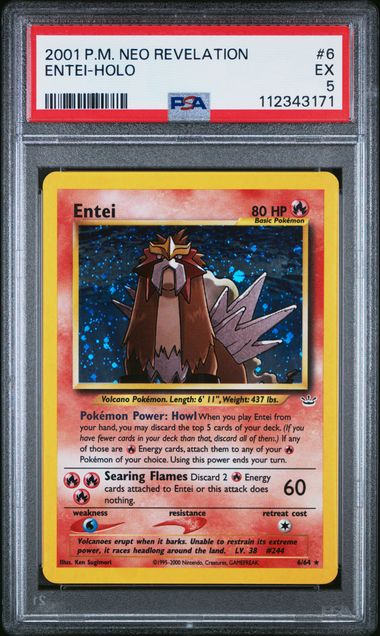 2001 POKEMON NEO REVELATION 6 ENTEI-HOLO PSA 5