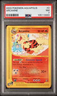 2003 POKEMON AQUAPOLIS 2 ARCANINE PSA 7