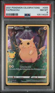 2021 POKEMON CELEBRATIONS 005 FULL ART/PIKACHU PSA 8