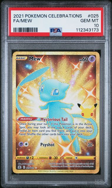 2021 POKEMON CELEBRATIONS 025 FULL ART/MEW PSA 10