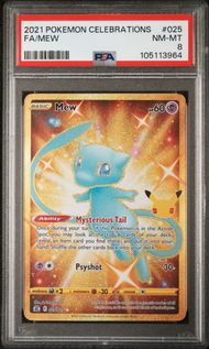2021 POKEMON CELEBRATIONS 025 FULL ART/MEW PSA 8