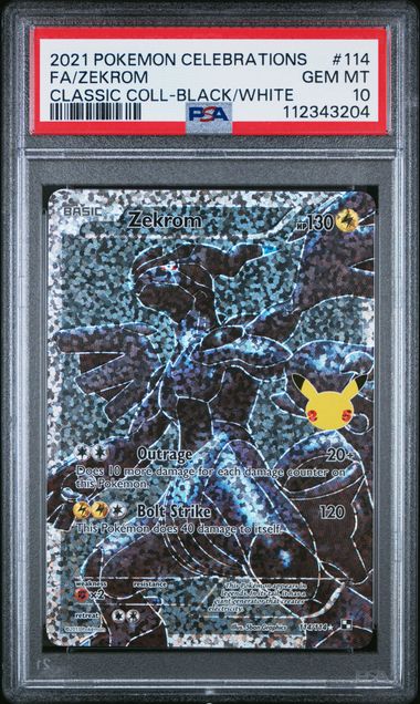 2021 POKEMON CELEBRATIONS CLASSIC COLLECTION 114 FULL ART/ZEKROM PSA 10