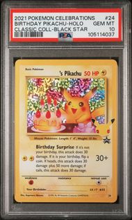 2021 POKEMON CELEBRATIONS CLASSIC COLLECTION 24 BIRTHDAY PIKACHU-HOLO PSA 10
