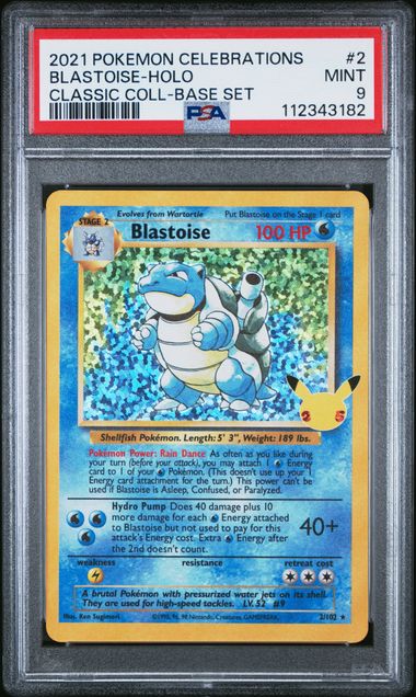 2021 POKEMON CELEBRATIONS CLASSIC COLLECTION 2 BLASTOISE-HOLO PSA 9