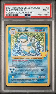 2021 POKEMON CELEBRATIONS CLASSIC COLLECTION 2 BLASTOISE-HOLO PSA 9