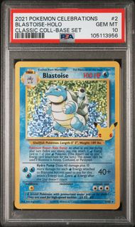 2021 POKEMON CELEBRATIONS CLASSIC COLLECTION 2 BLASTOISE-HOLO PSA 10