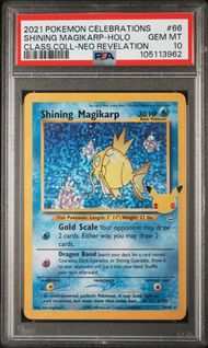 2021 POKEMON CELEBRATIONS CLASSIC COLLECTION 66 SHINING MAGIKARP-HOLO PSA 10