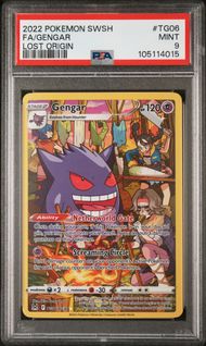 2022 POKEMON SWORD & SHIELD LOST ORIGIN TG06 FULL ART/GENGAR PSA 9