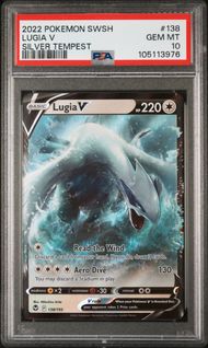 2022 POKEMON SWORD & SHIELD SILVER TEMPEST 138 LUGIA V PSA 10