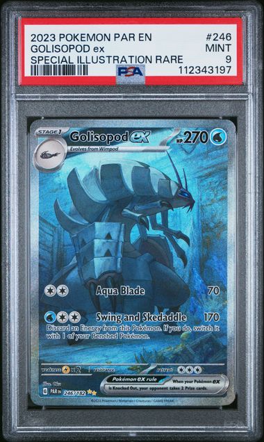 2023 POKEMON PAR EN-PARADOX RIFT 246 GOLISOPOD EX SPECIAL ILLUSTRATION RARE PSA 9