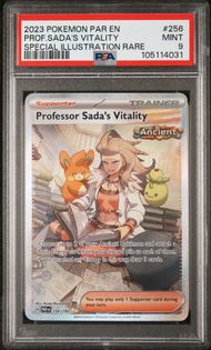 2023 POKEMON PAR EN-PARADOX RIFT 256 PROFESSOR SADA'S VITALITY SPECIAL ILLUSTRATION RARE PSA 9