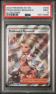 2023 POKEMON SVI EN-SCARLET & VIOLET 240 PROFESSOR'S RESEARCH ULTRA RARE PSA 9