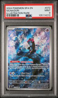 2024 POKEMON SFA EN-SHROUDED FABLE 072 MUNKIDORI ILLUSTRATION RARE PSA 9