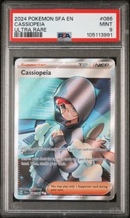 2024 POKEMON SFA EN-SHROUDED FABLE 086 CASSIOPEIA ULTRA RARE PSA 9