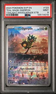 2024 POKEMON SVP EN-SV BLACK STAR PROMO 123 TEAL MASK OGERPON TWILIGHT MASQUERADE ELITE TRAINER BOX PSA 9