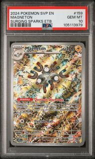 2024 POKEMON SVP EN-SV BLACK STAR PROMO 159 MAGNETON SURGING SPARKS ELITE TRAINER BOX PSA 10