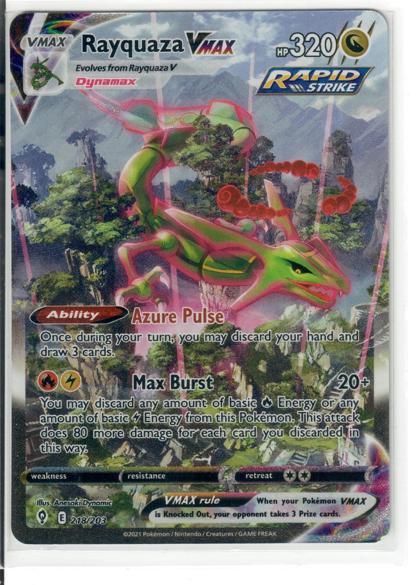 Rayquaza VMAX (Alternate Art Secret) - SWSH07: Evolving Skies (SWSH07)
