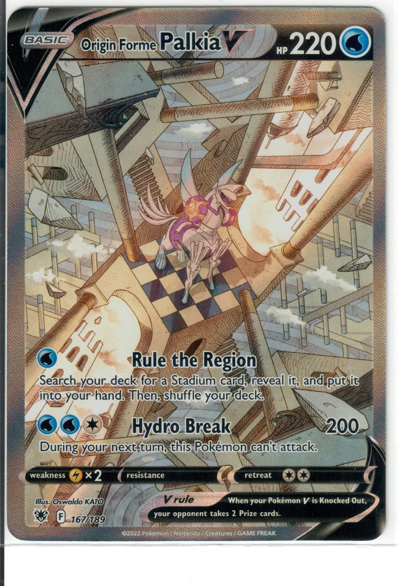 Origin Forme Palkia V (Alternate Full Art) - SWSH10: Astral Radiance (SWSH10