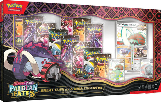 Pokemon Paldean Fates Great Tusk ex & Iron Treads ex Premium Collection