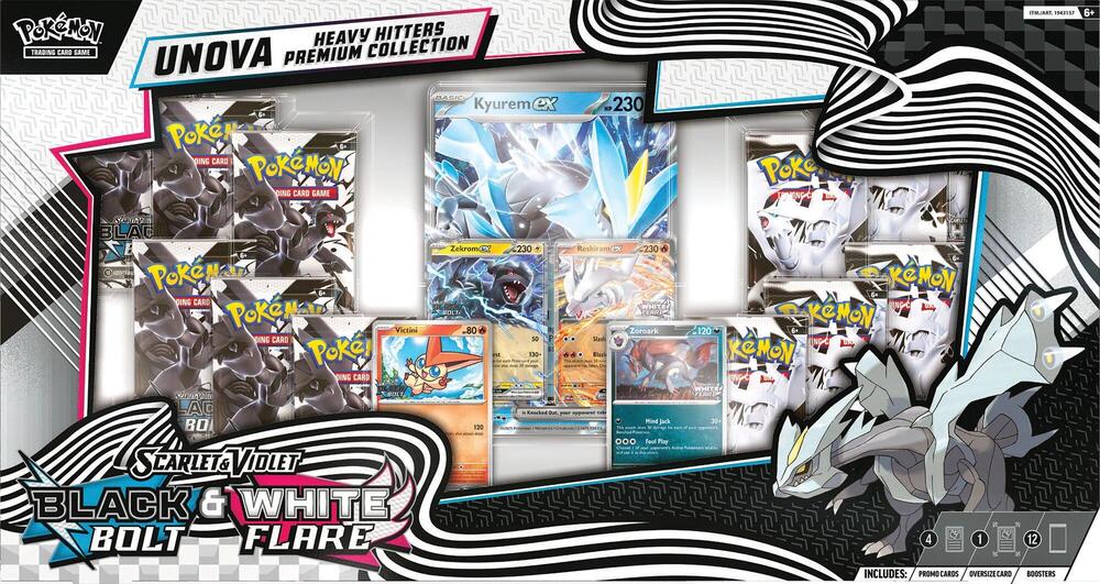 Unova Heavy Hitters Premium Collection - SV: Black Bolt (BLK) White Flare (WF)