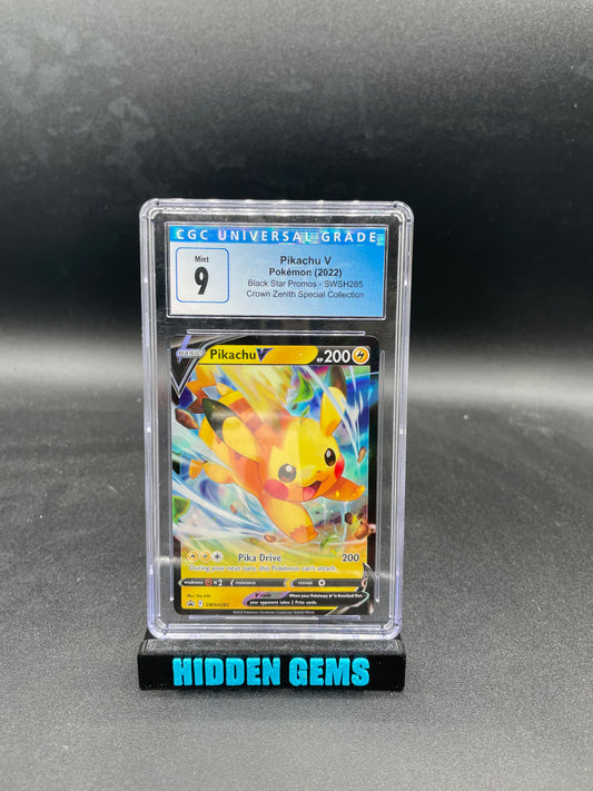 2022 POKEMON BLACK STARS PROMOS SWSH285 CROWN ZENITH SPECIAL COLLECTION PIKACHU V CGC 9