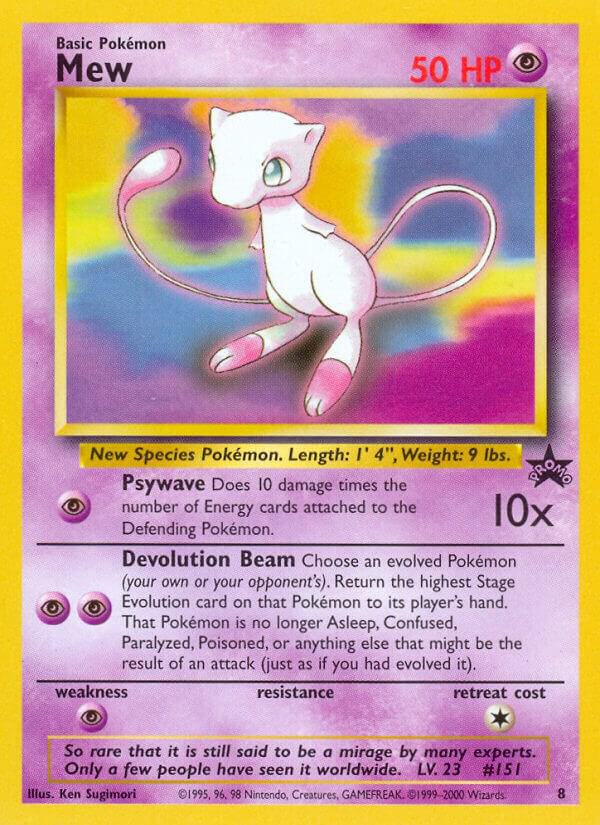 2000 POKEMON PROMO BLACK STAR #8 MEW PROMO-POKEMON LEAGUE PSA 9