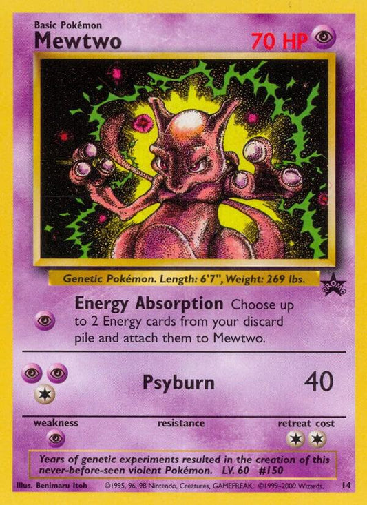 2000 POKEMON PROMO BLACK STAR #14 MEWTWO BLACK STAR PSA 5