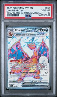 2023 POKEMON SVP EN-SV BLACK STAR PROMO 056 CHARIZARD EX CHARIZARD ex PREMIUM COLLECTION PSA 10