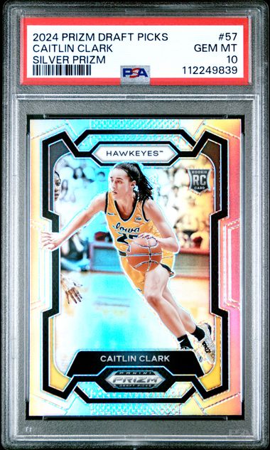 2024 PANINI PRIZM DRAFT PICKS #57 CAITLIN CLARK SILVER PRIZM PSA 10