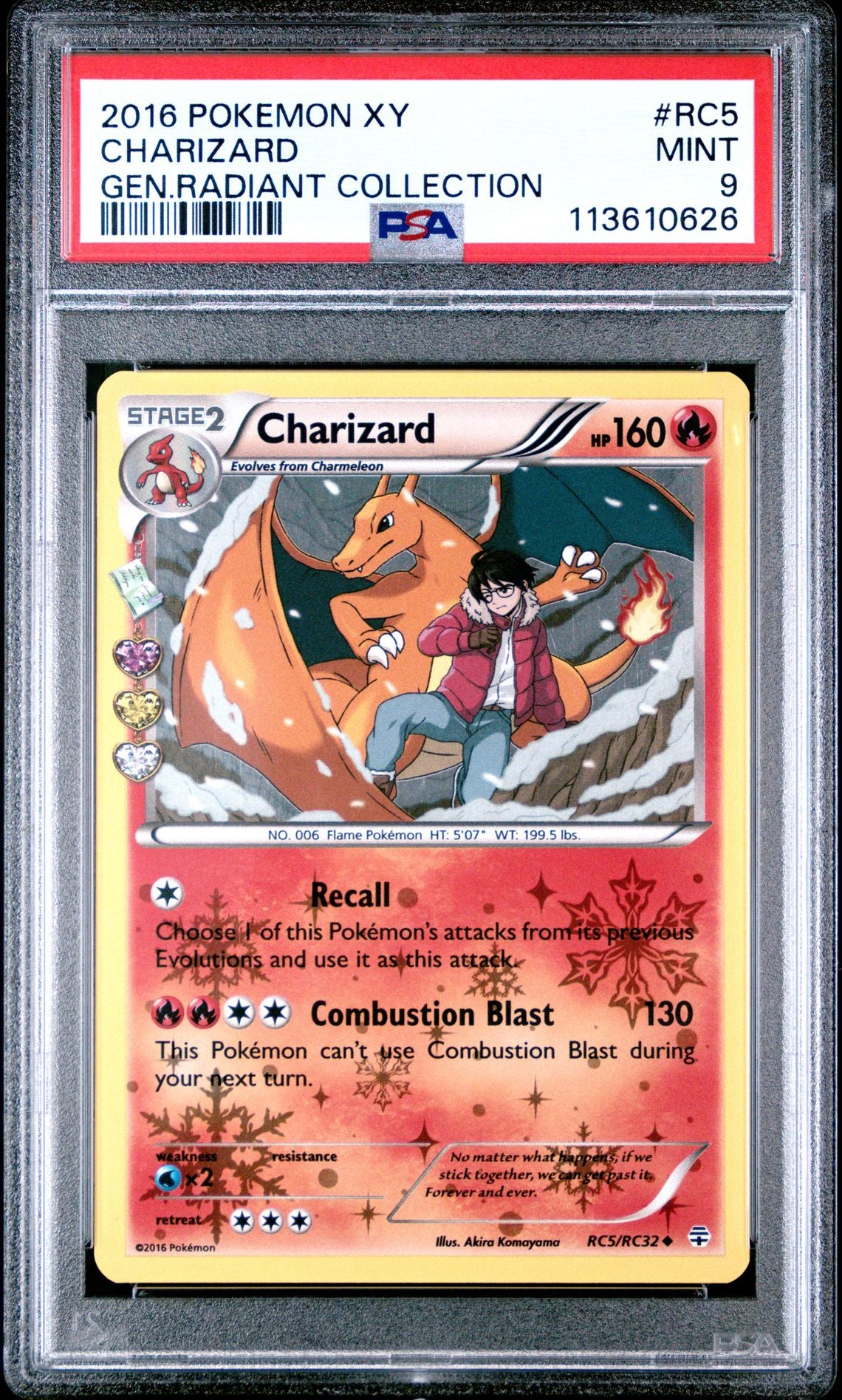 2016 POKEMON XY GENERATIONS RADIANT COLLECTION RC5 CHARIZARD PSA 9