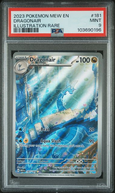 2023 POKEMON MEW EN-151 #181 DRAGONAIR ILLUSTRATION RARE PSA 9