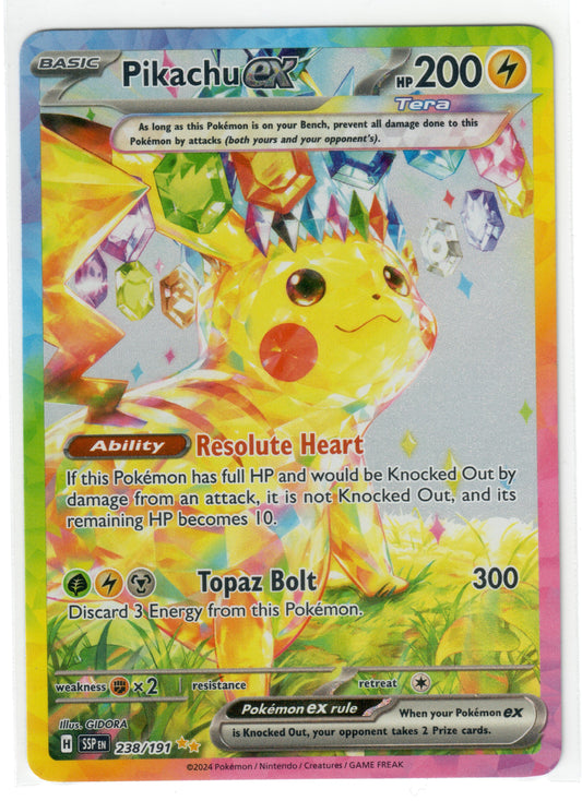Pikachu ex - 238/191 - SV08: Surging Sparks (SSP) LP