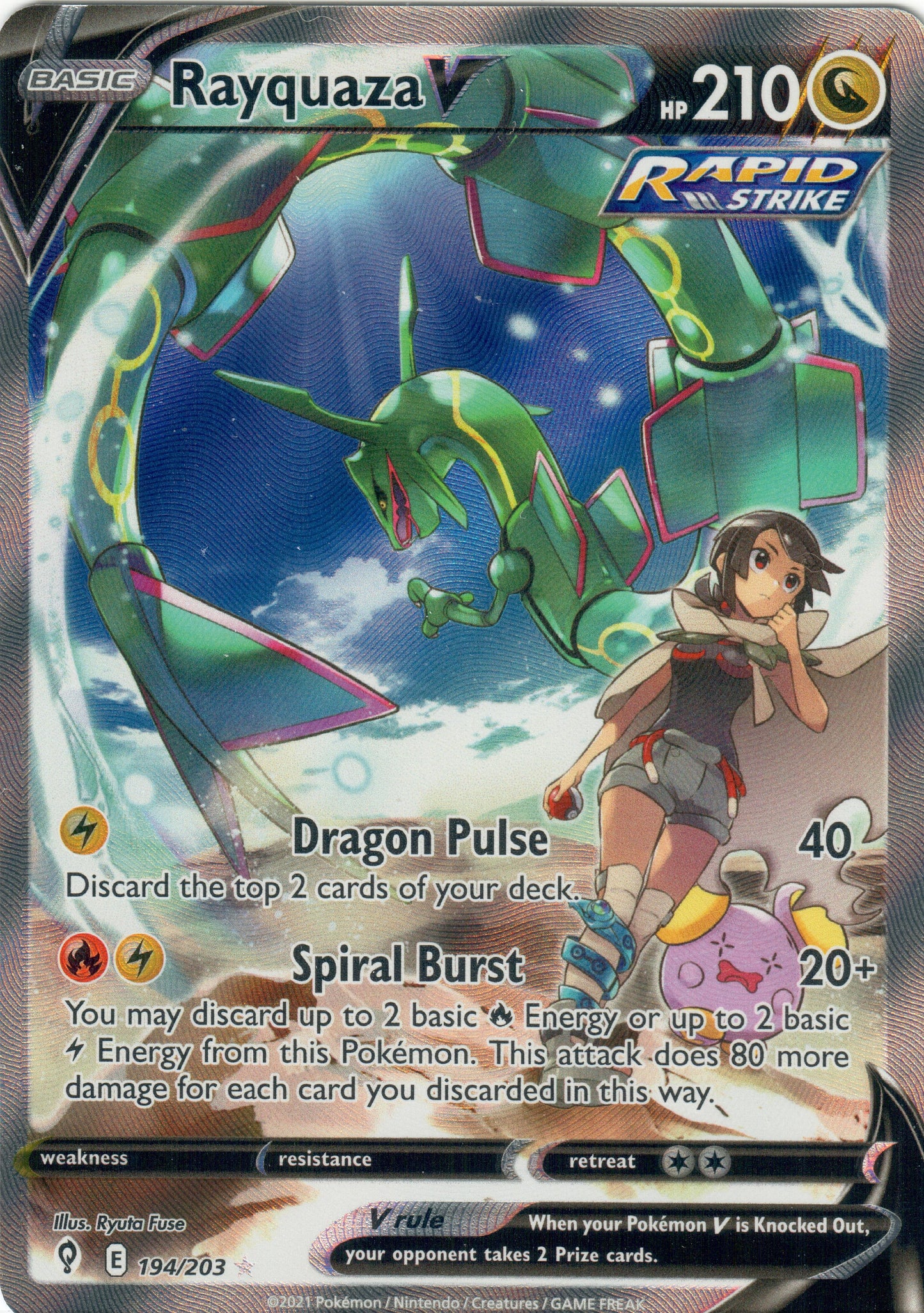 Rayquaza V (Alternate Full Art) - SWSH07: Evolving Skies (SWSH07)