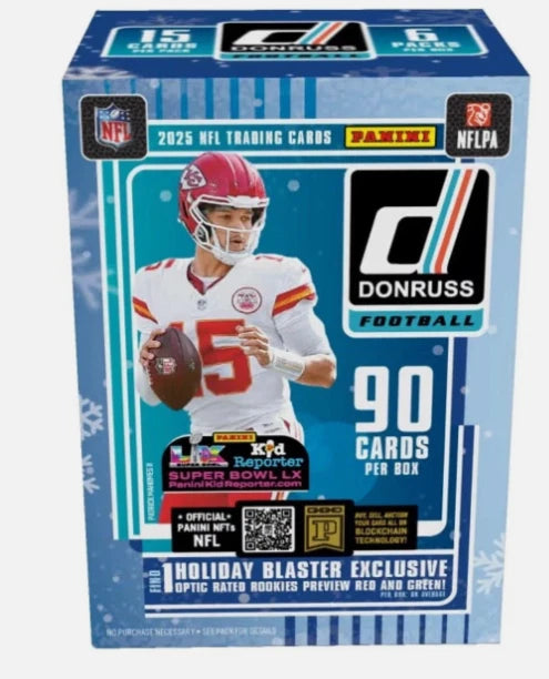 2025 Panini Donruss Football Holiday Trading Cards Blaster Box