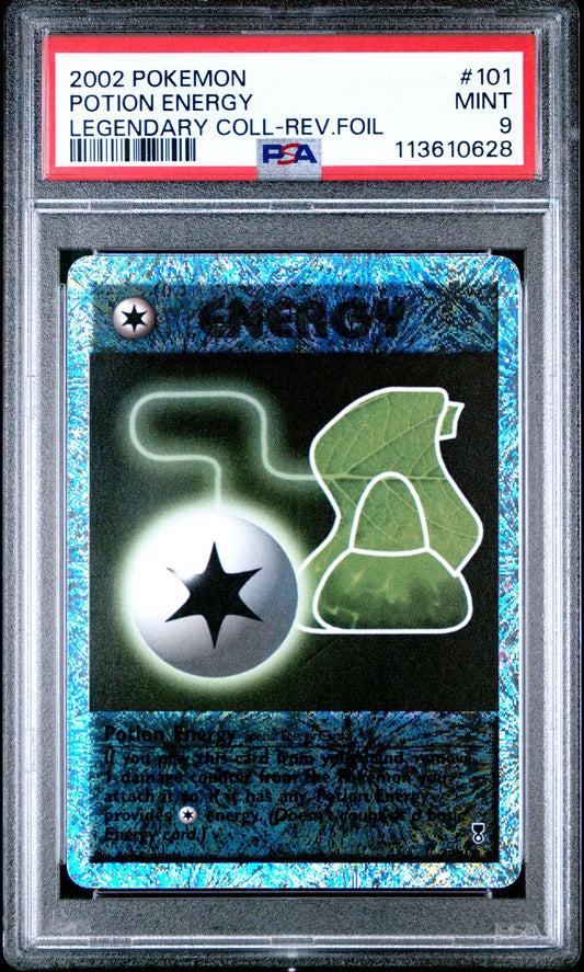 2002 POKEMON LEGENDARY COLLECTION 101 POTION ENERGY-REVERSE FOIL PSA 9
