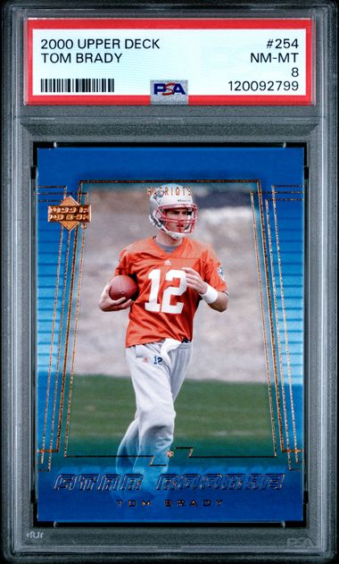 2000 UPPER DECK #254 TOM BRADY PSA 8