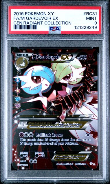 2016 POKEMON XY GENERATIONS RADIANT COLLECTION RC31 FULL ART/M GARDEVOIR EX PSA 9