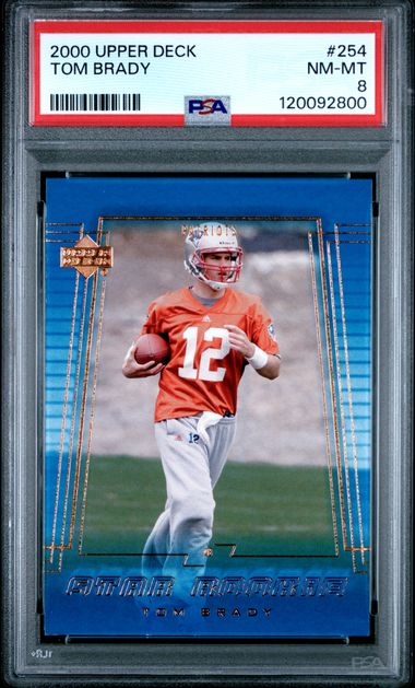 2000 UPPER DECK #254 TOM BRADY PSA 8