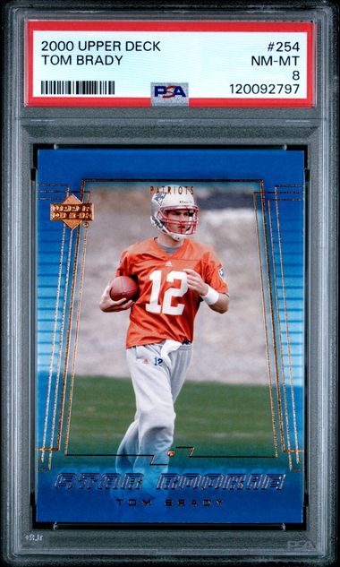 2000 UPPER DECK #254 TOM BRADY PSA 8