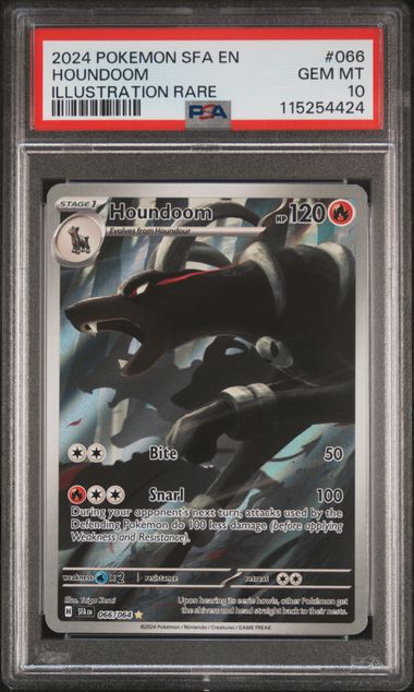 2024 POKEMON SFA EN-SHROUDED FABLE #066 HOUNDOOM ILLUSTRATION RARE PSA 10