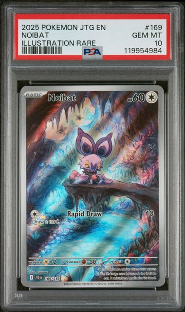 2025 POKEMON JTG EN-JOURNEY TOGETHER #169 NOIBAT ILLUSTRATION RARE PSA 10