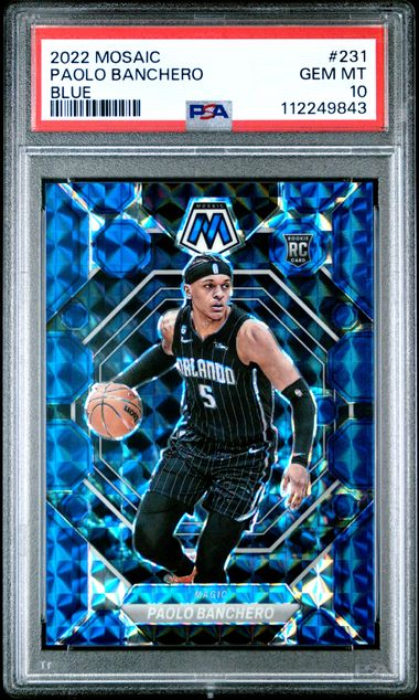 2022 PANINI MOSAIC #231 PAOLO BANCHERO BLUE PSA 10